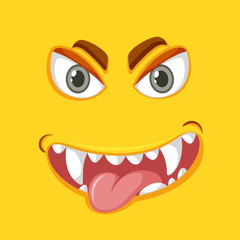 A yellow monster facial