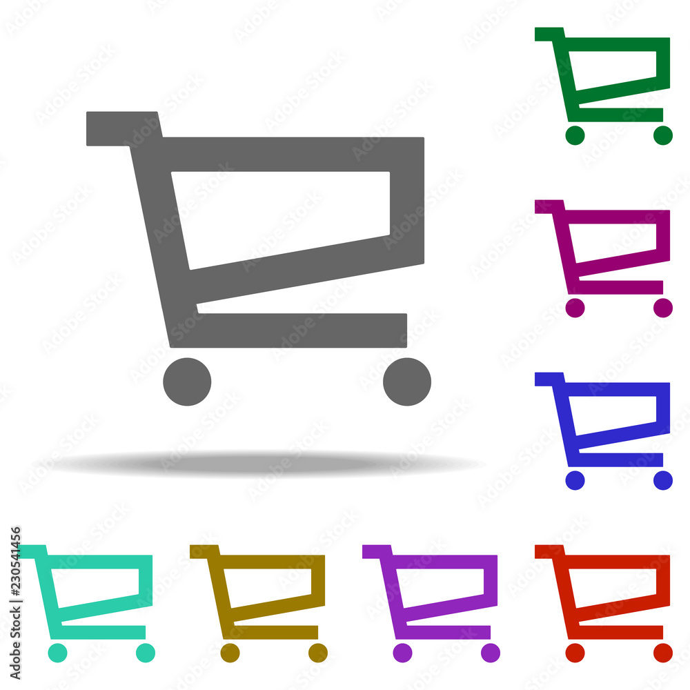 Poster grocery shopping icon. elements of web in multi color style icons. simple icon for websites, web des
