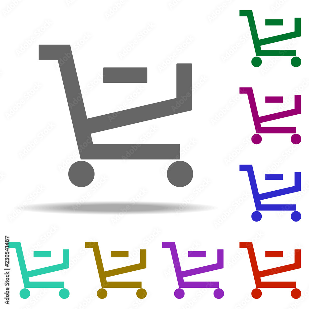 Poster shopping card remove icon. elements of web in multi color style icons. simple icon for websites, web