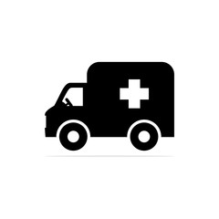 Ambulance icon. Vector concept illustration for design.