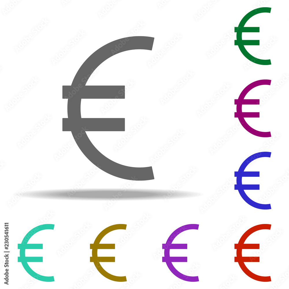 Poster euro sign icon. elements of web in multi color style icons. simple icon for websites, web design, mo