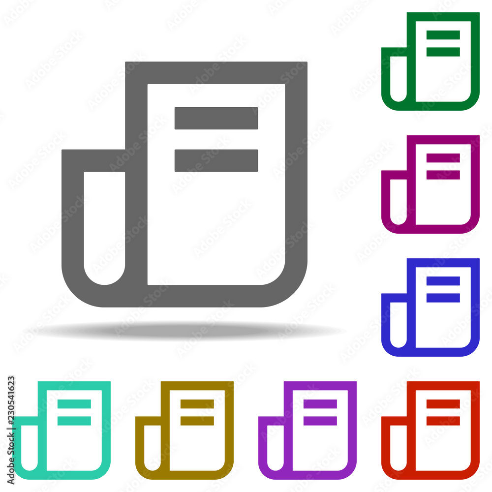 Poster newspaper icon. elements of web in multi color style icons. simple icon for websites, web design, mo