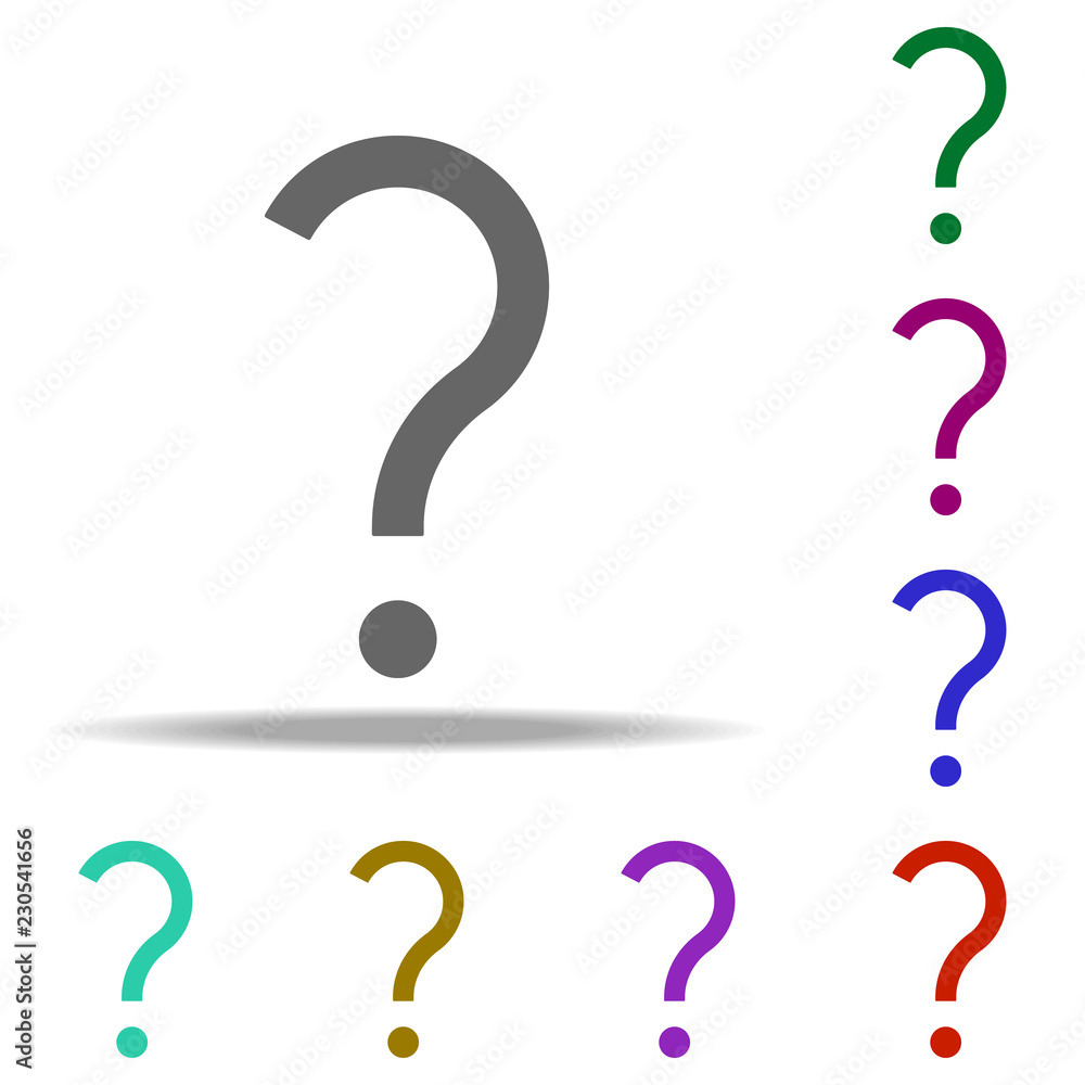 Poster question mark icon. elements of web in multi color style icons. simple icon for websites, web design