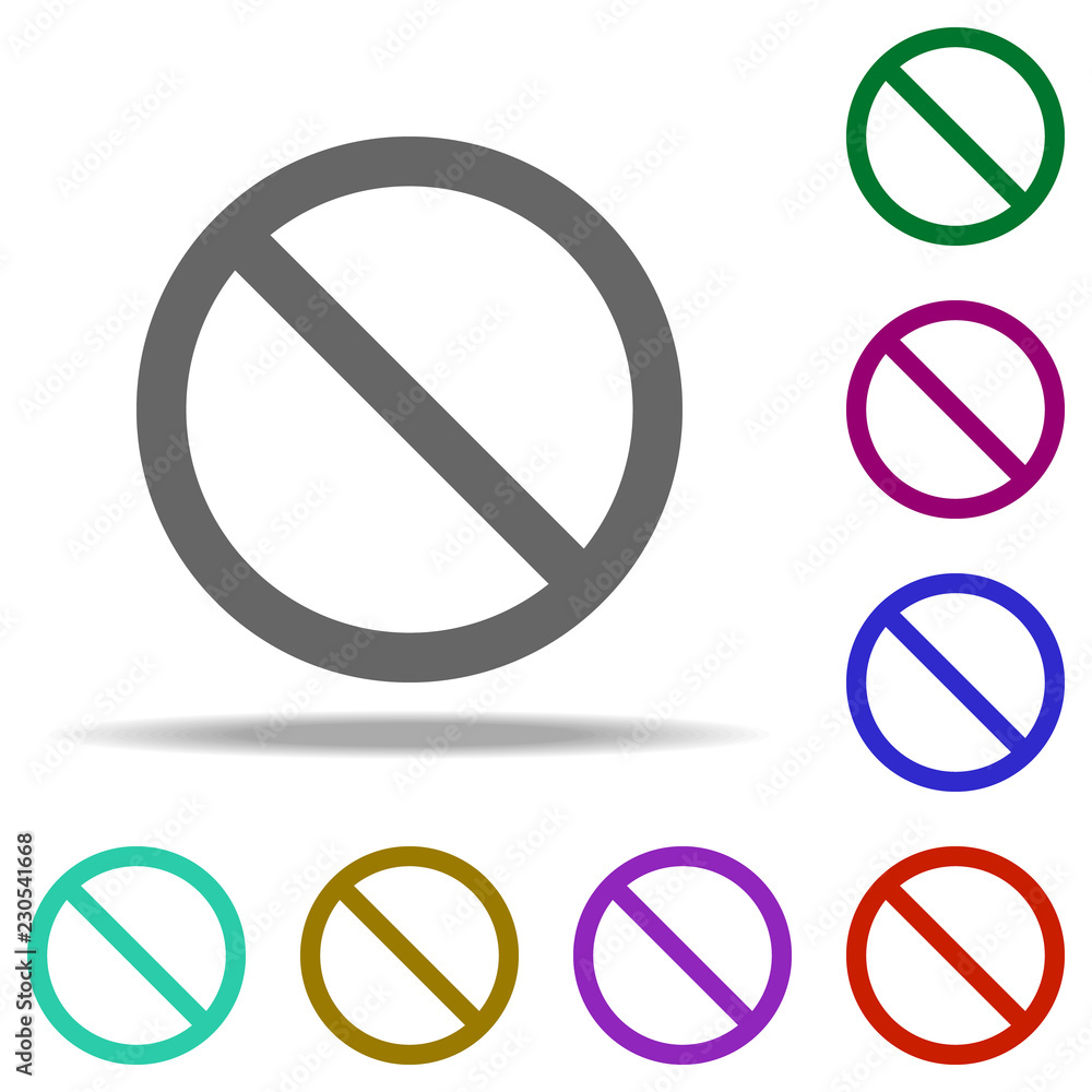 Poster ban icon. elements of web in multi color style icons. simple icon for websites, web design, mobile a