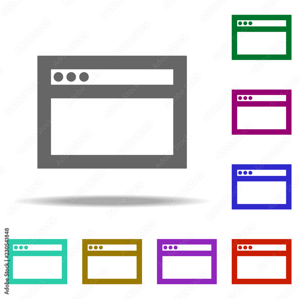 Poster browser icon. elements of web in multi color style icons. simple icon for websites, web design, mobi