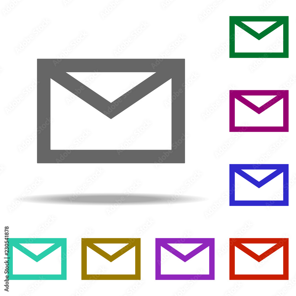 Poster letter icon. elements of web in multi color style icons. simple icon for websites, web design, mobil