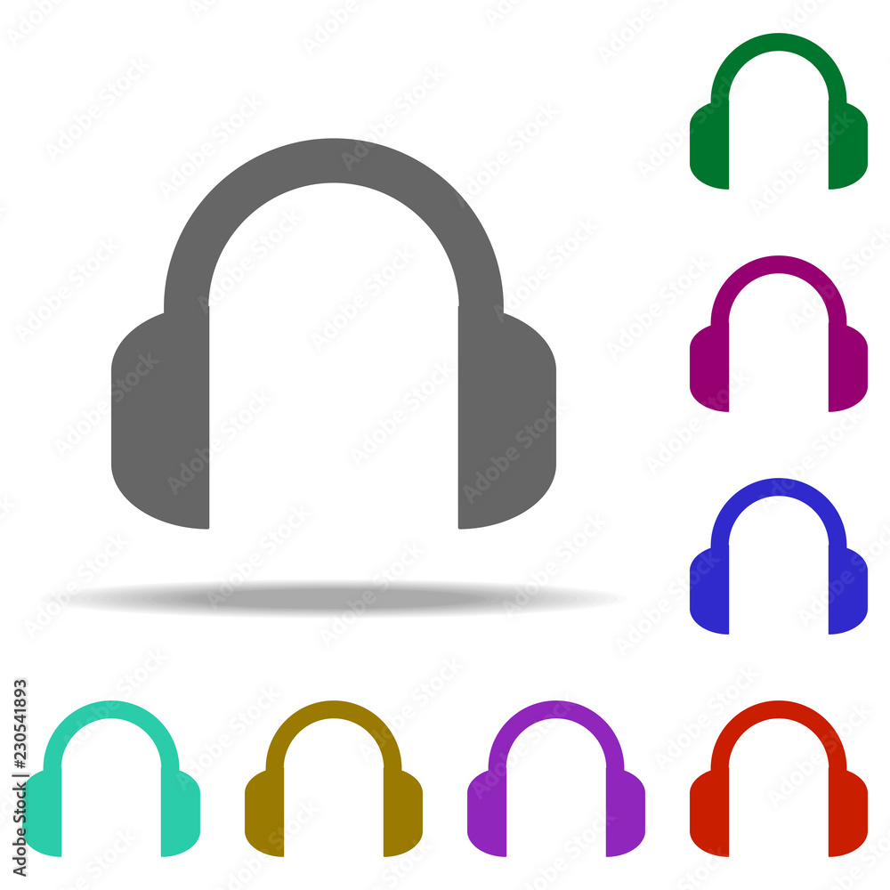Poster headphones icon. elements of web in multi color style icons. simple icon for websites, web design, m