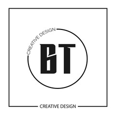 Initial Letter BT Logo Template Design