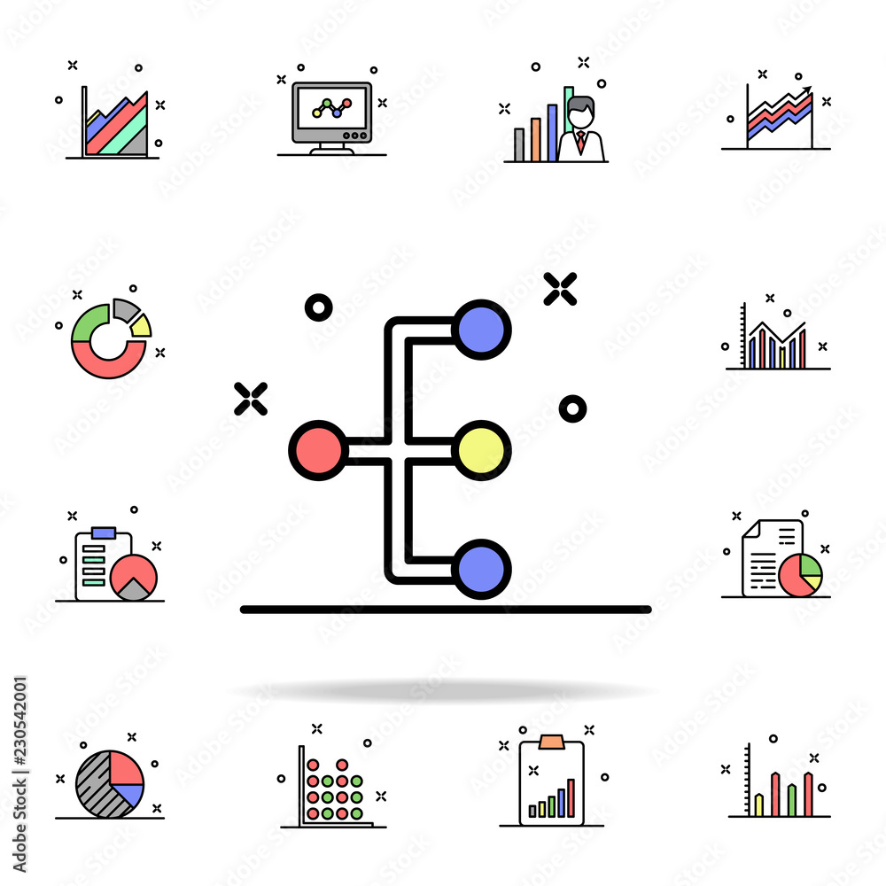 Poster structural report colored icon. business charts icons universal set for web and mobile