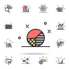 diagram pie colored icon. Business charts icons universal set for web and mobile