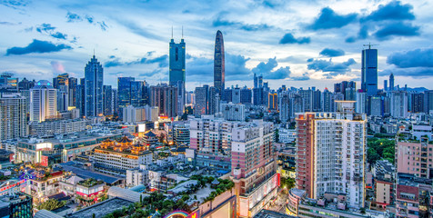 Shenzhen Luohu City Skyline