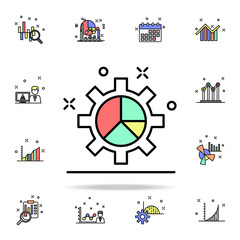 business report mechanism colored icon. Business charts icons universal set for web and mobile