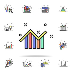diagram colored icon. Business charts icons universal set for web and mobile
