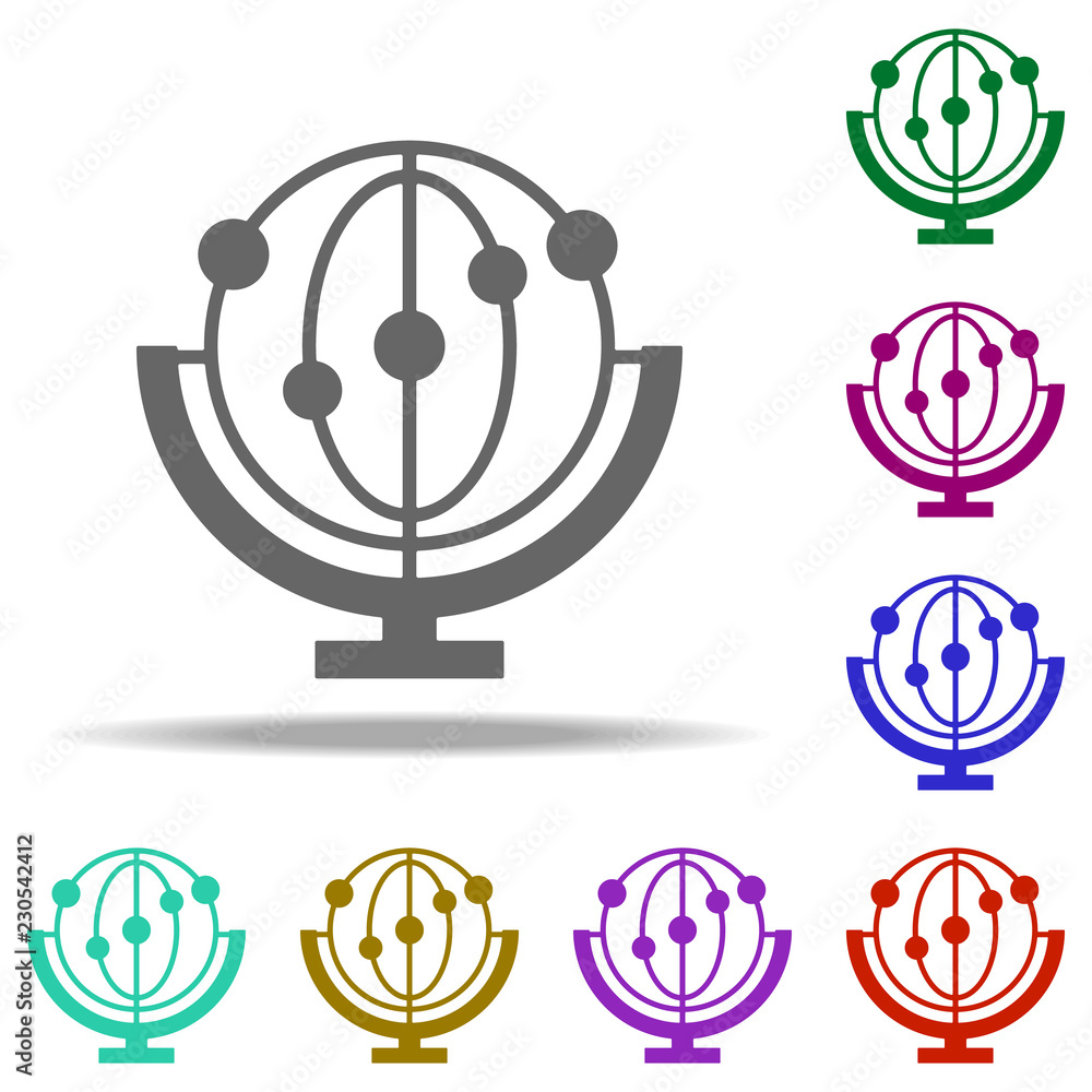 Poster cradle, momentum icon. elements of genetics and bioenginnering in multi color style icons. simple ic
