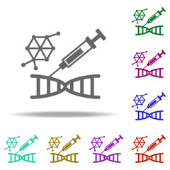 DNA, biology icon. Elements of Genetics and bioenginnering in multi color style icons. Simple icon for websites, web design, mobile app, info graphics