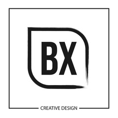 Initial Letter BX Logo Template Design