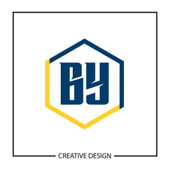 Initial Letter BY Logo Template Design