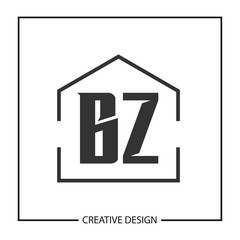 Initial Letter BZ Logo Template Design