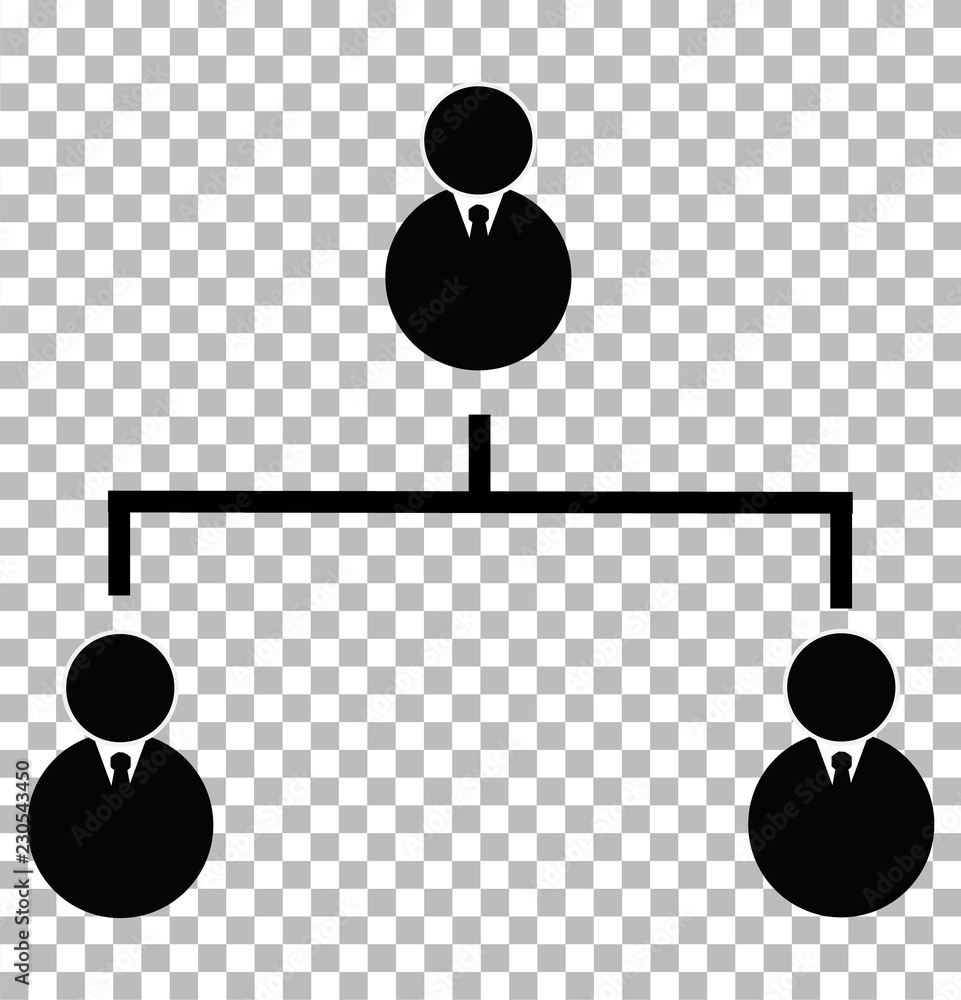Poster business hierarchical icon on transparent background. business hierarchical sign. flat style. hierar