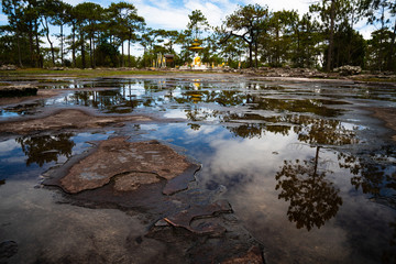 Landscape with water reflection