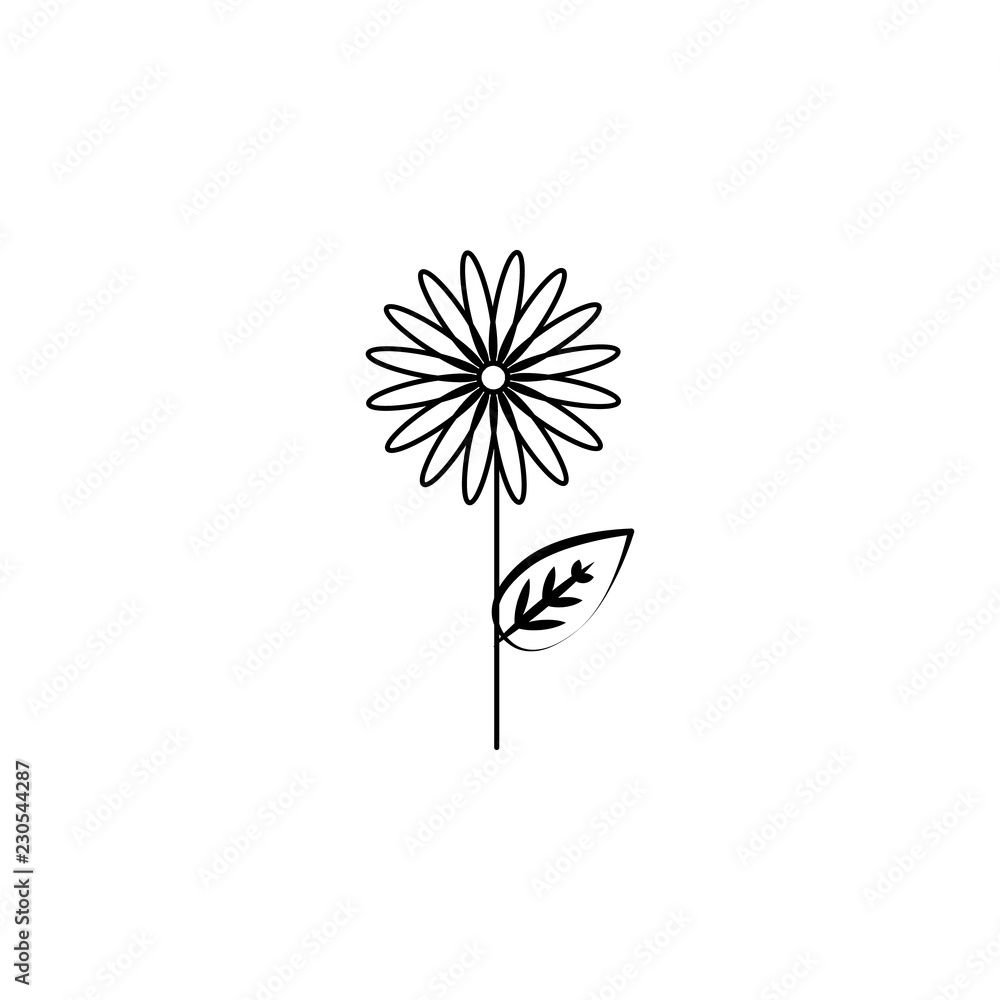 Poster chamomile icon. element of tea icon for mobile concept and web apps. hand drawn chamomile icon can b