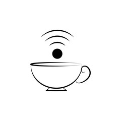 Coffee cup icon. Element of tea icon for mobile concept and web apps. Hand drawn Coffee cup icon can be used for web and mobile
