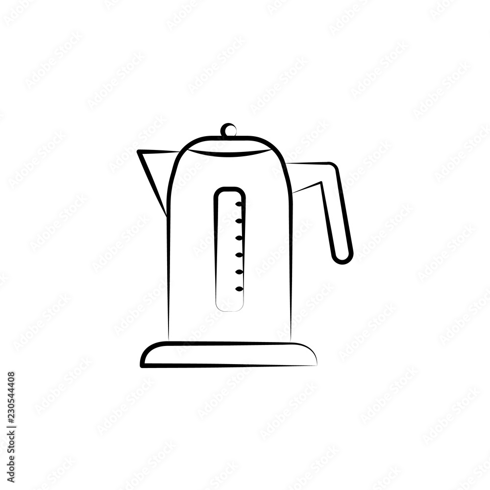 Poster kettle icon. element of tea icon for mobile concept and web apps. hand drawn kettle icon can be used