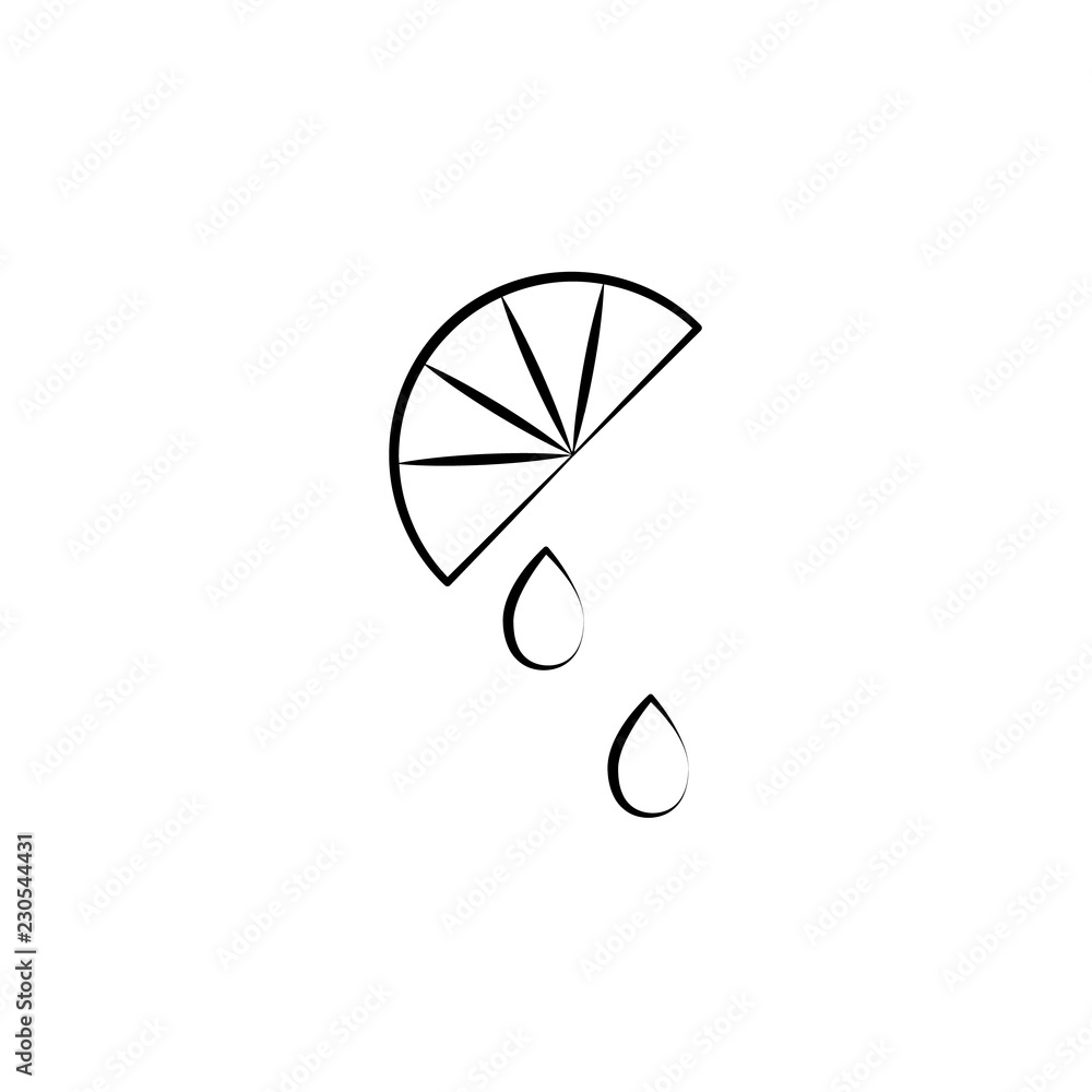 Poster slice of lemon icon. element of tea icon for mobile concept and web apps. hand drawn slice of lemon 
