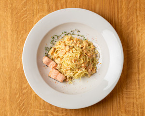 Spaghetti with seafood