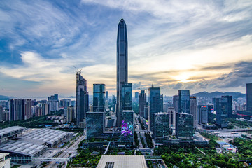 Naklejka na ściany i meble Shenzhen City Skyline