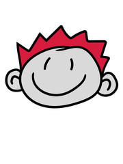 gesicht kopf kind gemalt kritzel comic cartoon junge mann cool clipart glücklich lustig frech bruder design