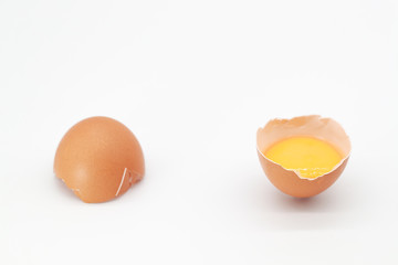 eggs on isolated and white background.
