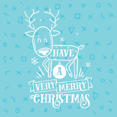 Merry Christmas typography.