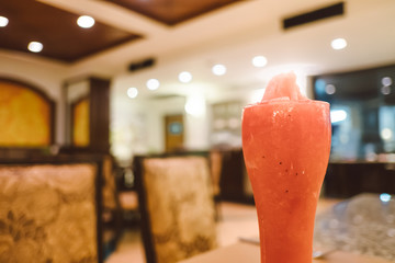 Watermelon juice in a glass 