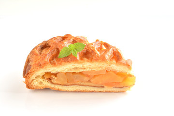 Apple pie on a white background
