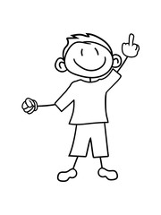 böse beleidigen gemein mittelfinger wichser fuck you off begrüßen familie gemalt kind kritzel comic cartoon junge mann cool clipart glücklich lustig frech bruder design