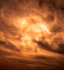 Background of clouds at sunset