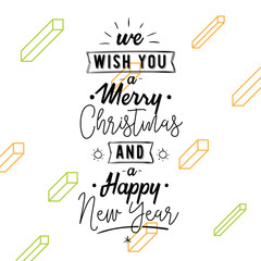 Merry Christmas typography.