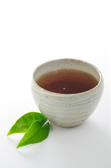 hot japanese hoji tea in a bowl