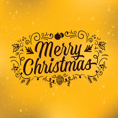 Merry Christmas typography.