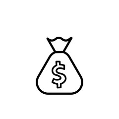 Money bag icon vector