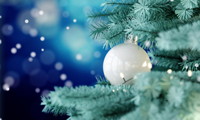 Fototapeta na wymiar Closeup Christmas tree background. 3d rendering