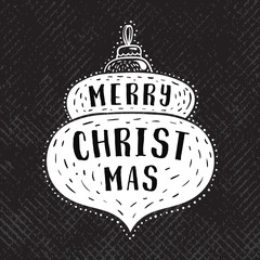 Merry Christmas typography.