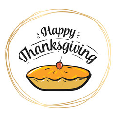 Happy Thanksgiving day typography.