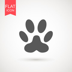 Paw Prints. Logo. Vector Illustration. Isolated vector Illustration. Black on White background.