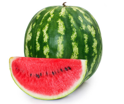 Fresh watermelon on white background