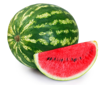 Fresh watermelon on white background