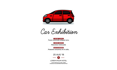 Car Exhibition Invitation Invitation Design with Where and When Details