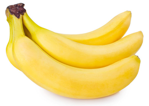 Fresh banana on white background
