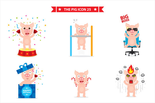 Pig icon Sticker
